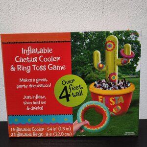 Inflatable Cactus Cooler & Ring Toss Game NEW